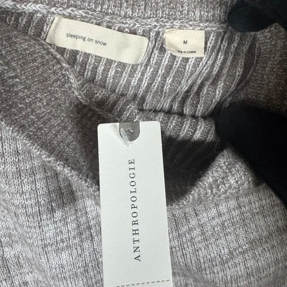 NWT Anthropologie Sleeping on Snow Knit Asymmetric Fringe Midi Skirt Boho Cozy M - Picture 2 of 6